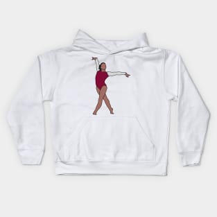 Jordan Chiles Gymnastics Drawing Kids Hoodie